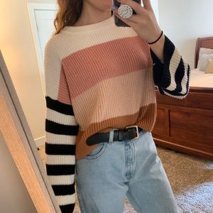 Striped Color Block Sweater